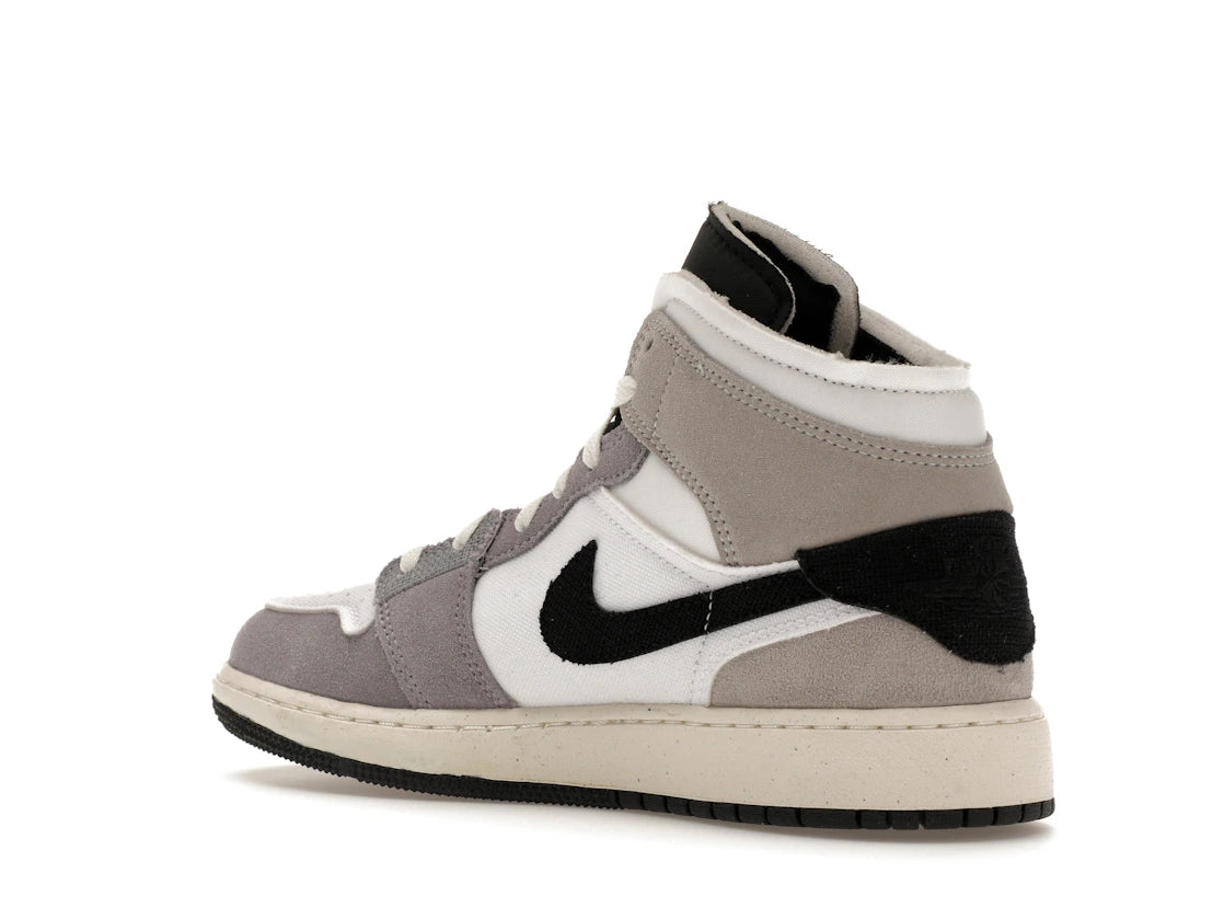 Jordan 1 Mid SE Craft White Cement Grey Black (GS) - vue secondaire B