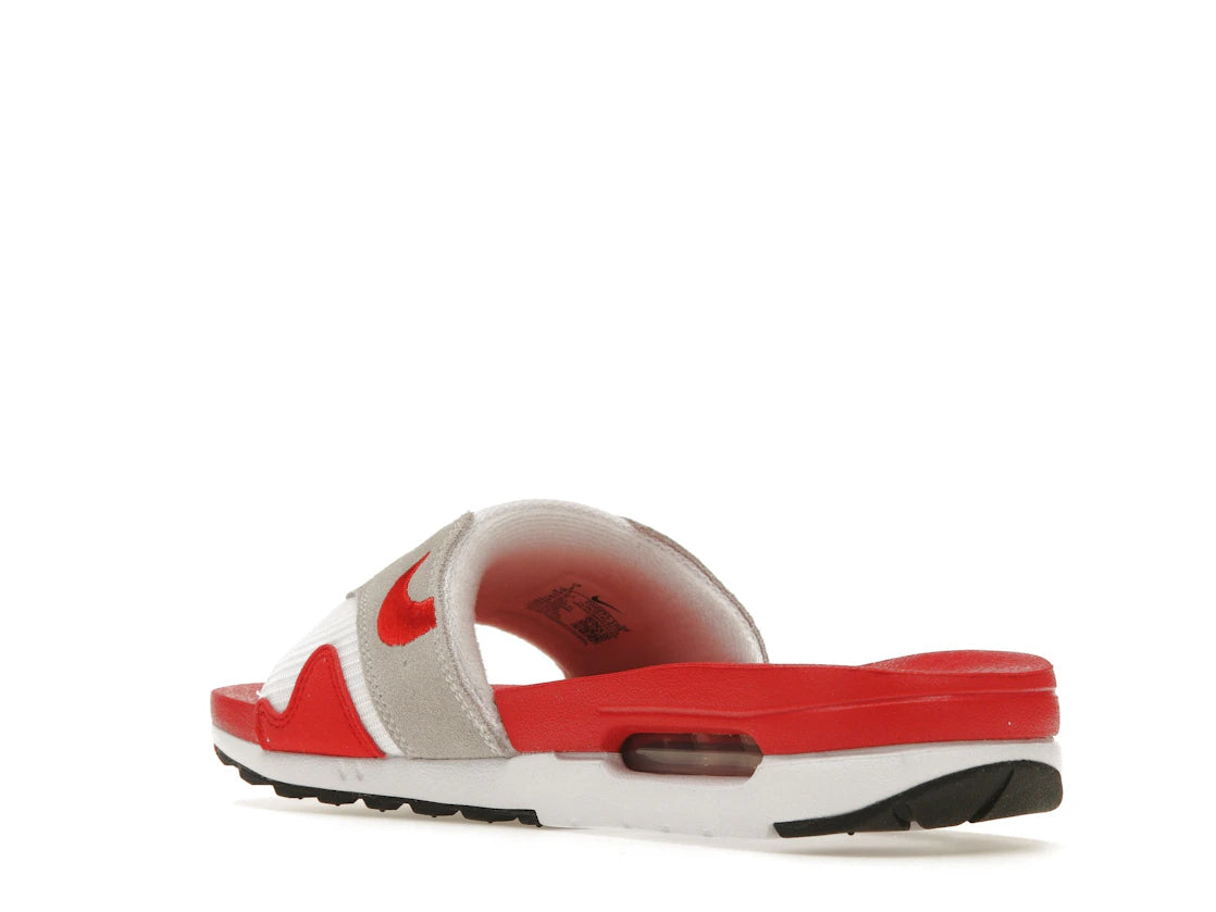Nike Air Max 1 Slide White University Red - vue secondaire B