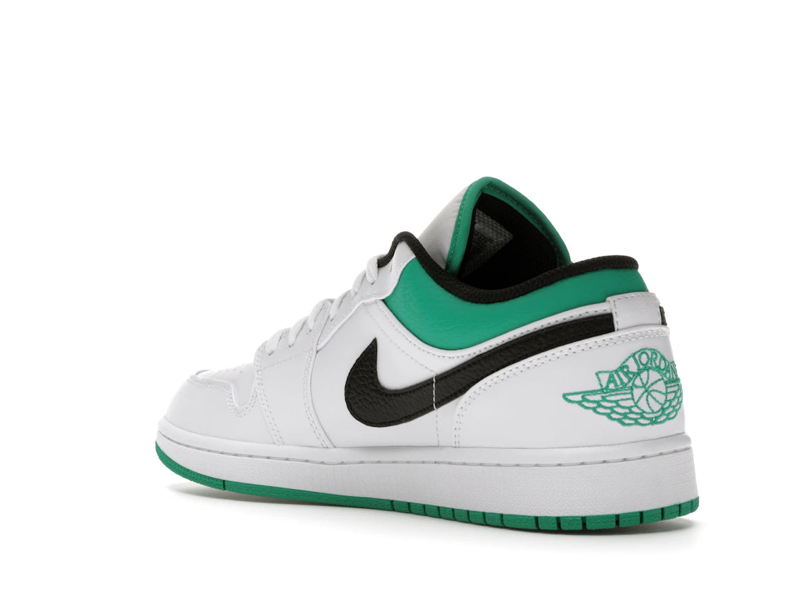 Jordan 1 Low White Lucky Green Black - vue secondaire B
