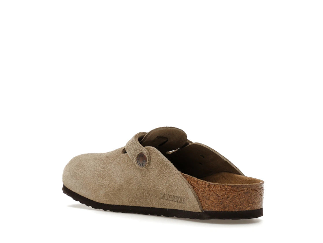 Birkenstock Boston Suede Taupe (Narrow Fit) (Kids) - vue secondaire B