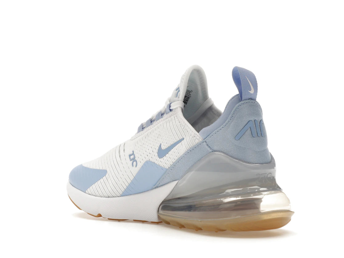 Nike Air Max 270 White Blue Tint Gum Light Brown Aluminum (Women's) - vue secondaire B