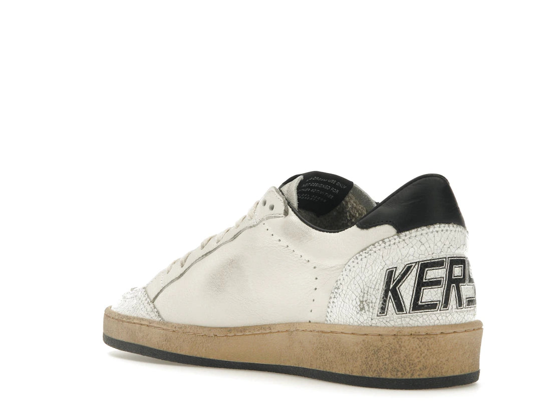 Golden Goose Ball-Star Low White Nappa Black Star - vue secondaire B