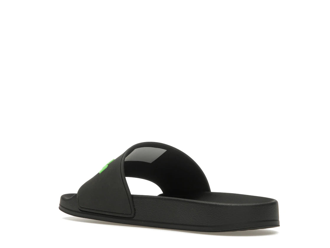 Balenciaga Pool Slide Black Fluo Green (Women's) - vue secondaire B