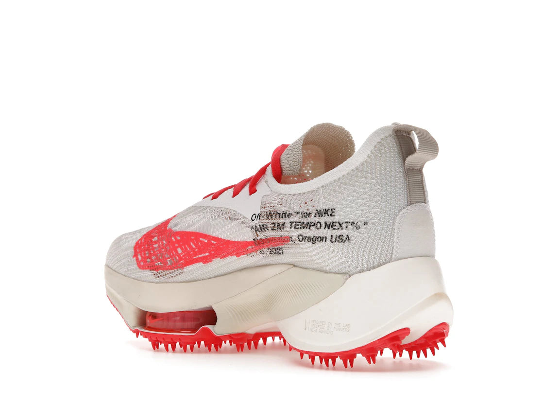 Nike Air Zoom Tempo Next% Flyknit Off White White Solar Red - vue secondaire B