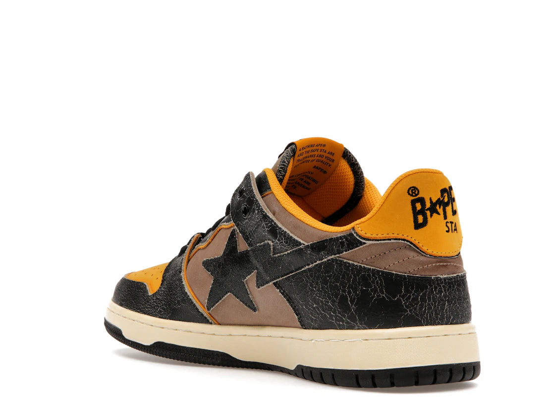 A Bathing Ape Bape SK8 Sta Vintage Black Yellow - vue secondaire B