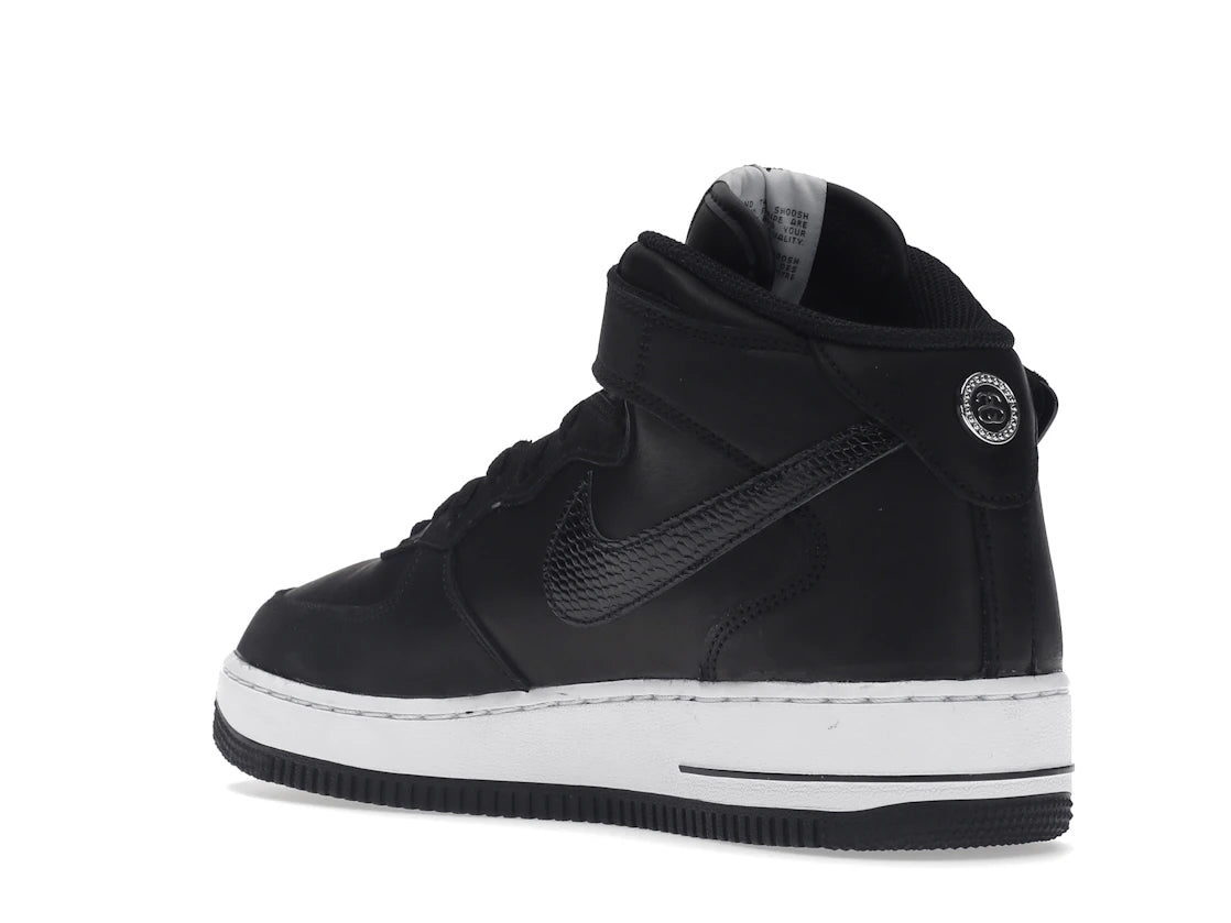 Nike Air Force 1 Mid Stussy Black White - vue secondaire B