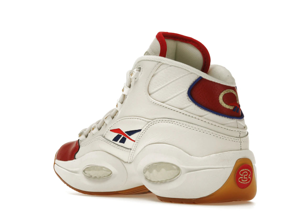 Reebok Question Mid White Red Blue - vue secondaire B