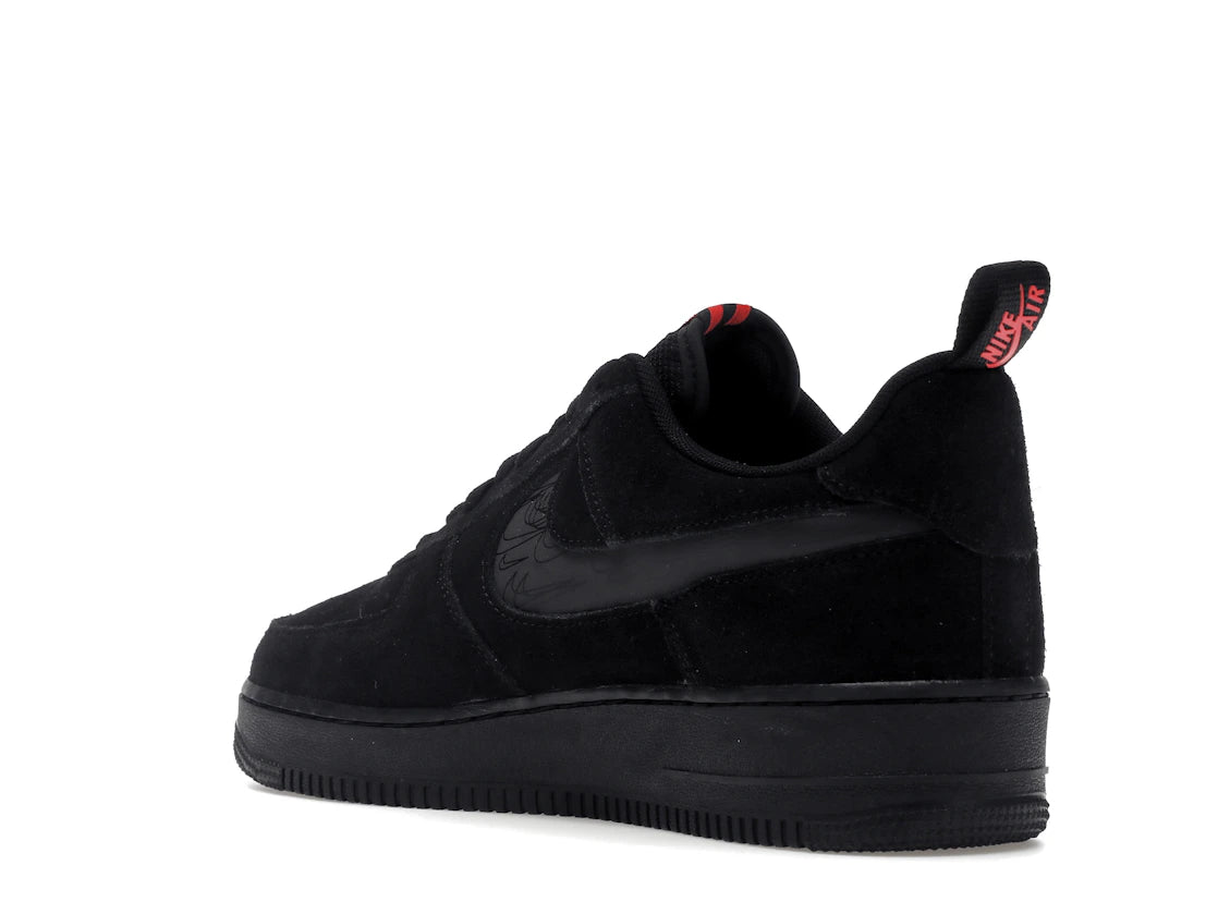 Nike Air Force 1 Low Multi-Swoosh Black Crimson - vue secondaire B