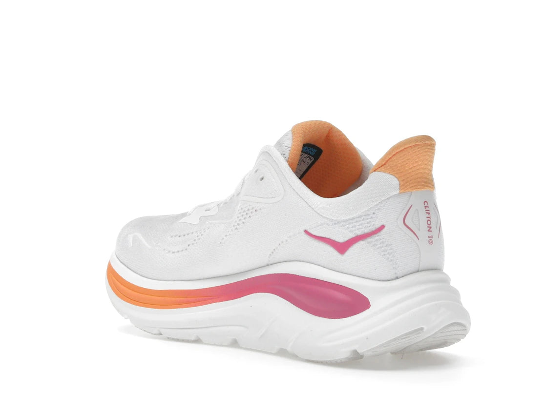 Hoka One One Clifton 10 White Electric Rose (Women's) - vue secondaire B