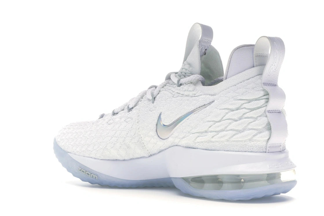Nike LeBron 15 Low White Metallic Silver - vue secondaire B