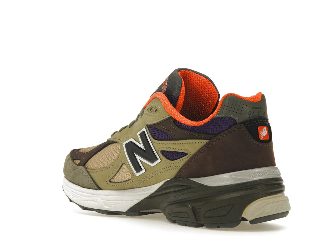 New Balance 990v3 Made in USA Teddy Santis Khaki Orange - vue secondaire B
