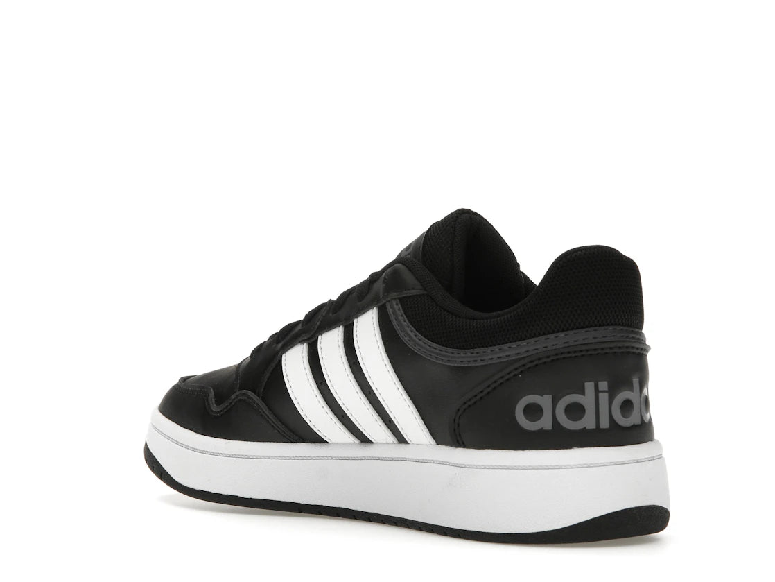 adidas Hoops 3.0 Low Black White Stripes - vue secondaire B