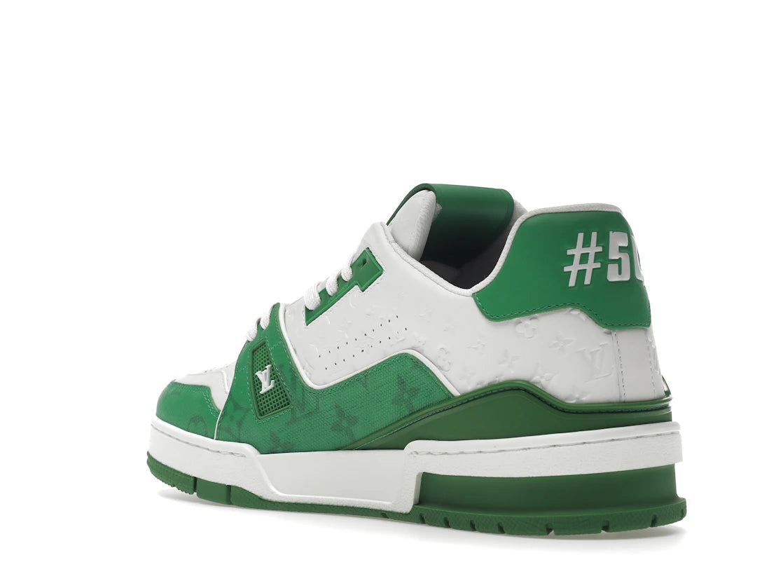 Louis Vuitton Trainer #54 Signature Green White - vue secondaire B