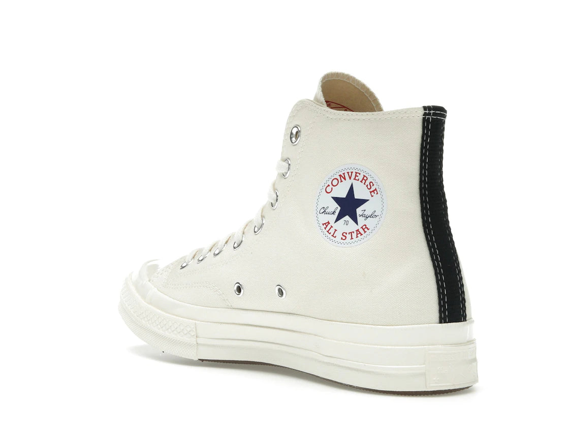 Converse Chuck Taylor All Star 70 Hi Comme des Garcons PLAY Single Heart Milk - vue secondaire B