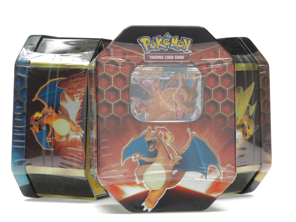 2019 Pokemon Hidden Fates Tin 3x Lot Charizard/Gyrados/Raichu - vue secondaire B