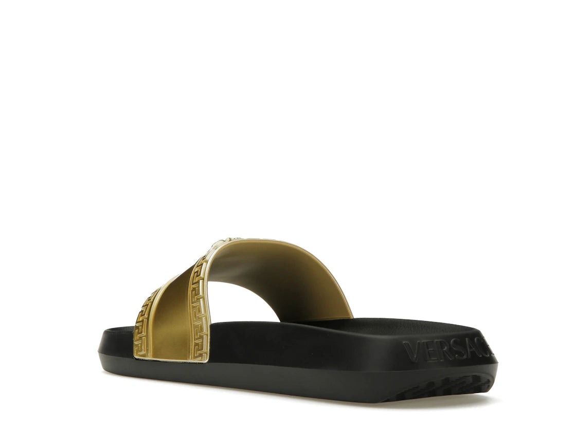 Versace Palazzo Medusa Pool Slide Gold Black - vue secondaire B