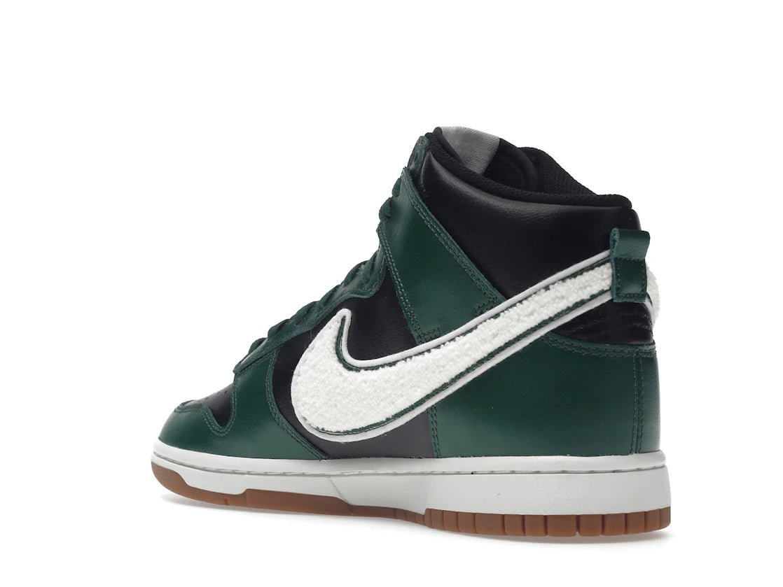 Nike Dunk High Chenille Swoosh Black Green - vue secondaire B
