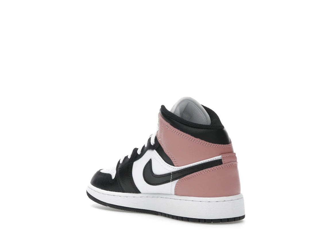 Jordan 1 Mid White Rust Pink Black (GS) - vue secondaire B