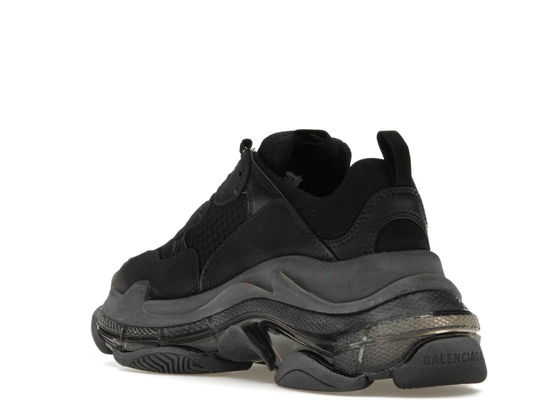 Balenciaga Triple S Clear Sole Double Black (Women's) - vue secondaire B