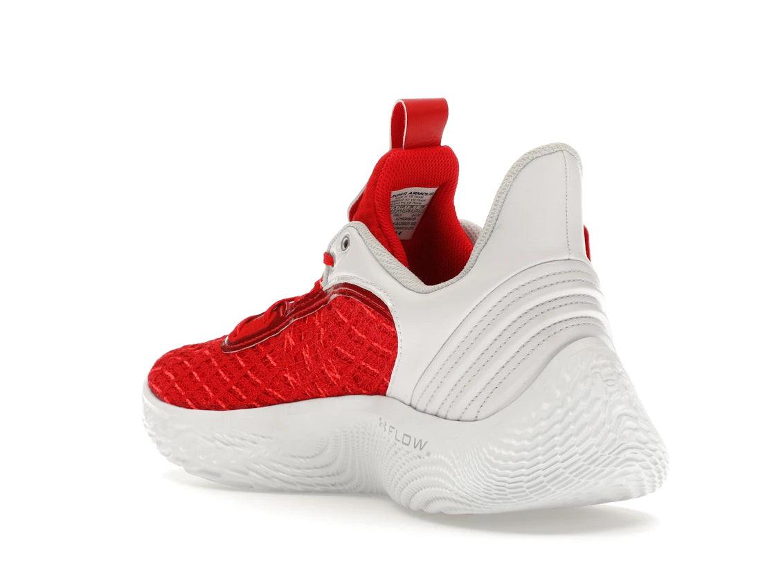 Under Armour Curry Flow 9 Team Red White - vue secondaire B