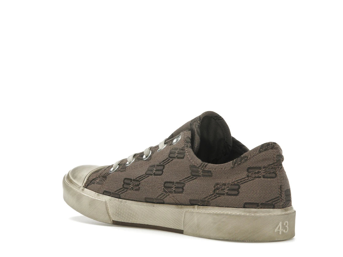 Balenciaga Paris Low 'BB Monogram Dark Mink Grey - vue secondaire B