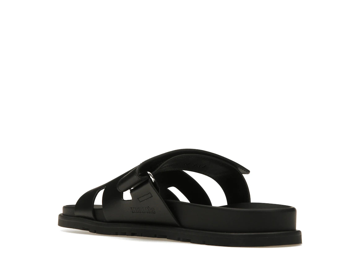 Hermes Chypre Sandal Noir Calfskin Leather (M) - vue secondaire B