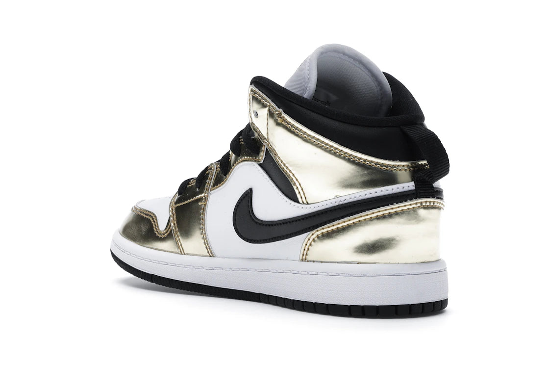 Jordan 1 Mid Metallic Gold Black White (PS) - vue secondaire B