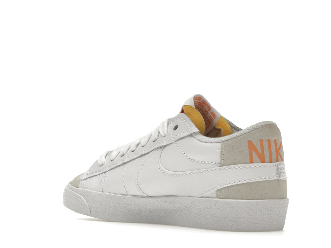 Nike Blazer Low '77 Jumbo Scribble Swoosh White Orange Trance - vue secondaire B