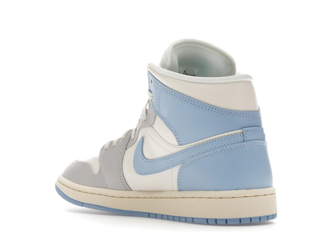 Jordan 1 Mid Psychic Blue Sail Coconut Milk (Women's) - vue secondaire B