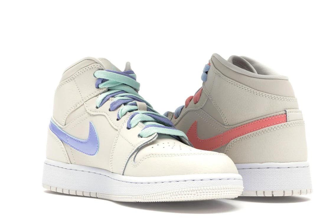 Jordan 1 Mid Multi-Color Swoosh Phantom (GS) - vue secondaire B