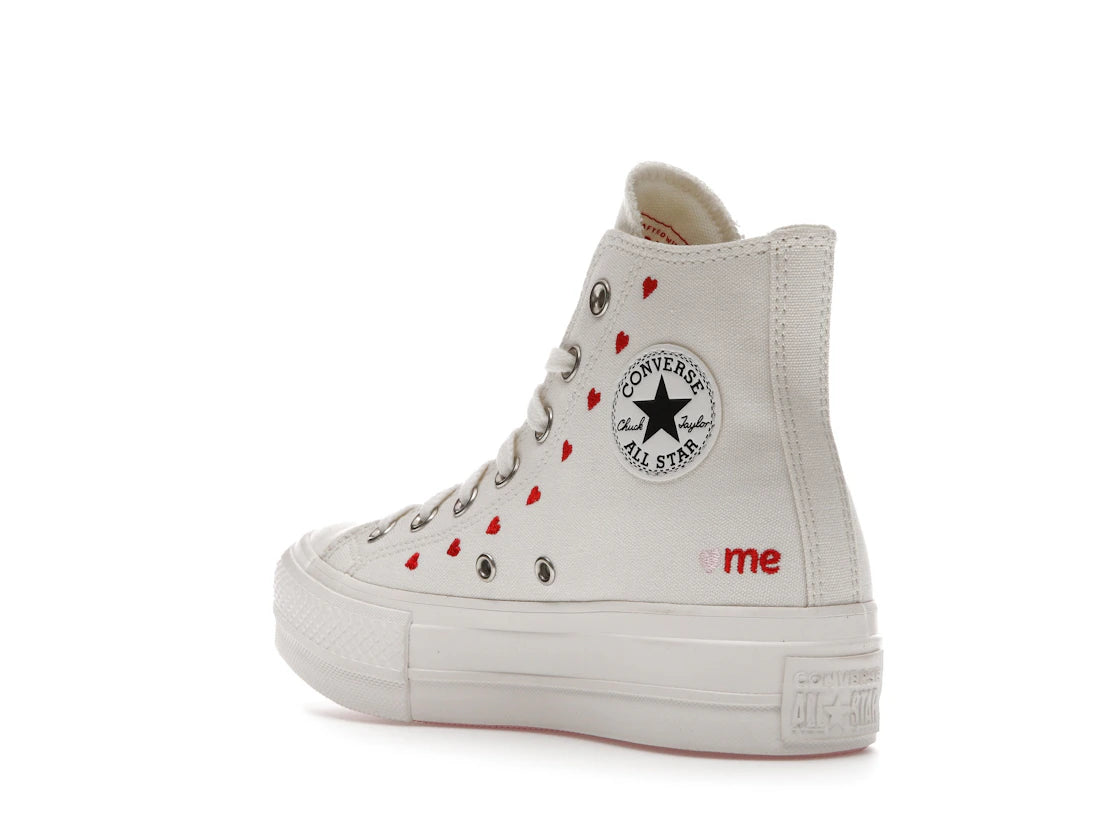 Converse Chuck Taylor All Star Lift Hi White Red (Women's) - vue secondaire B