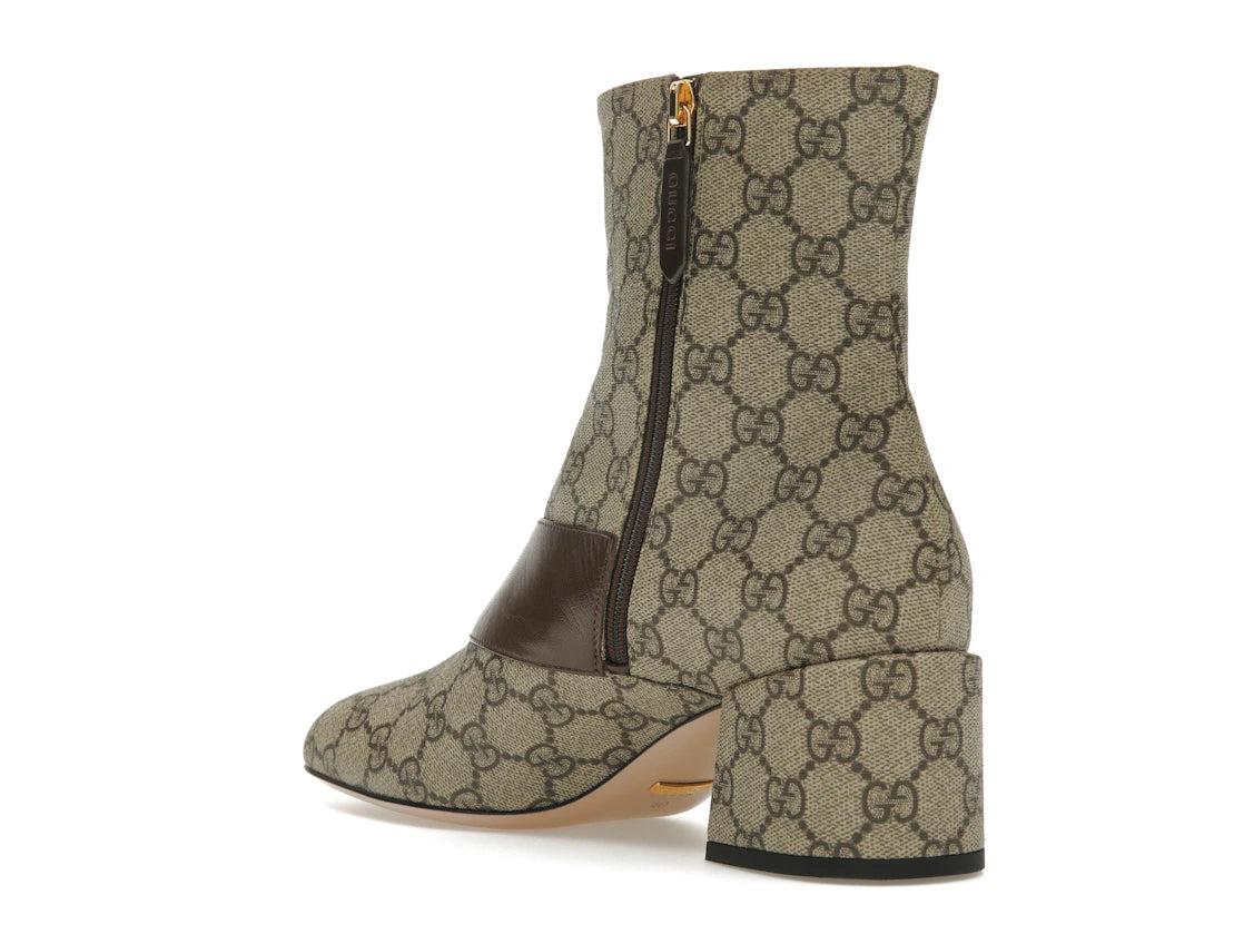 Gucci Blondie Ankle Boot Beige GG Canvas - vue secondaire B