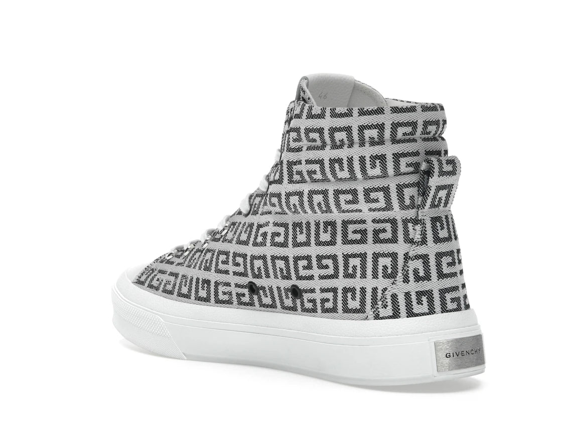 Givenchy City High-Top In 4G Black White - vue secondaire B