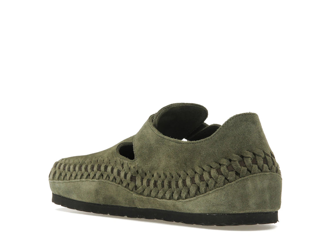 Birkenstock London Braided Shearling Kith Olive Night - vue secondaire B