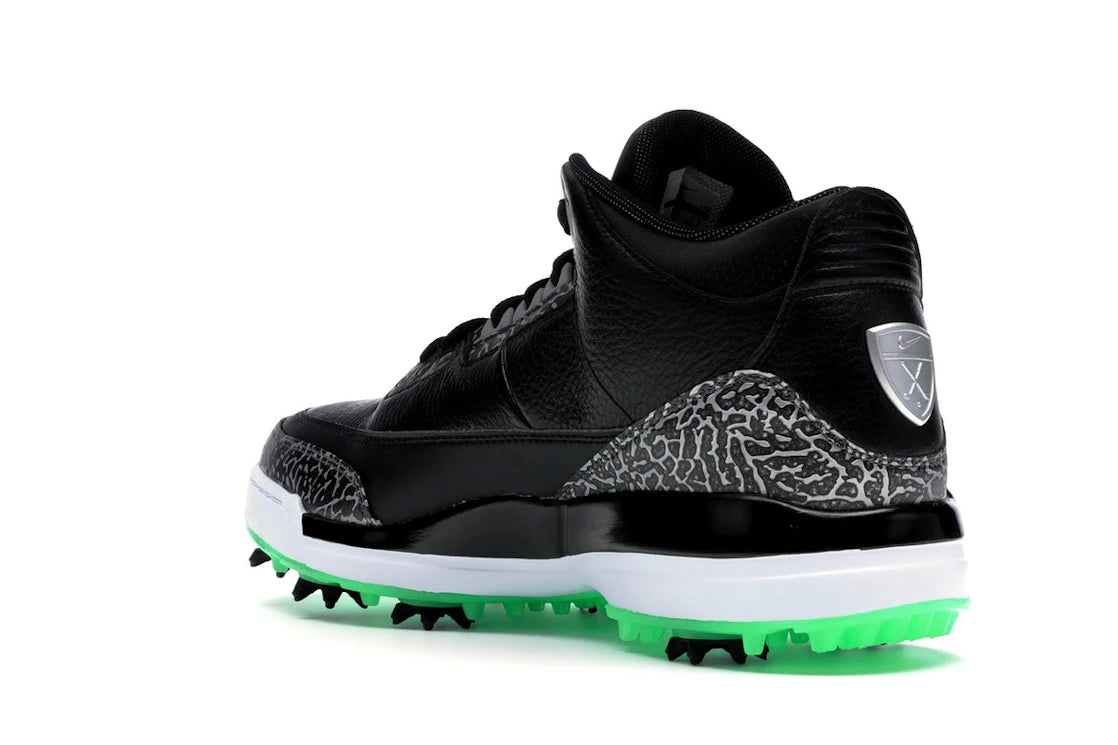 Jordan 3 Retro Golf Black Green Glow - vue secondaire B