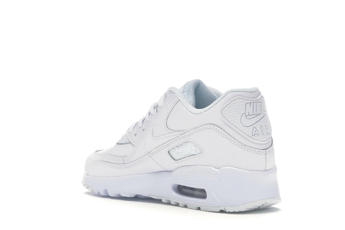 Nike Air Max 90 White Leather (GS) - vue secondaire B