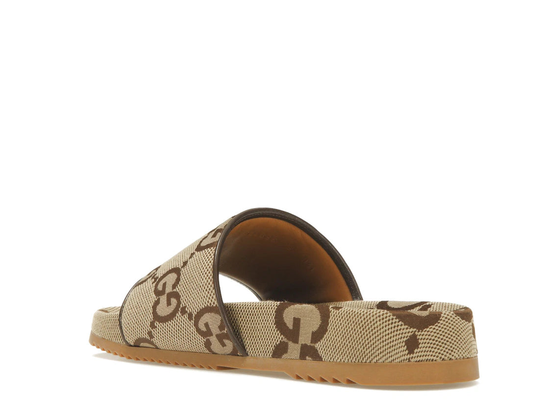 Gucci maxi GG Canvas Slides Camel Ebony - vue secondaire B