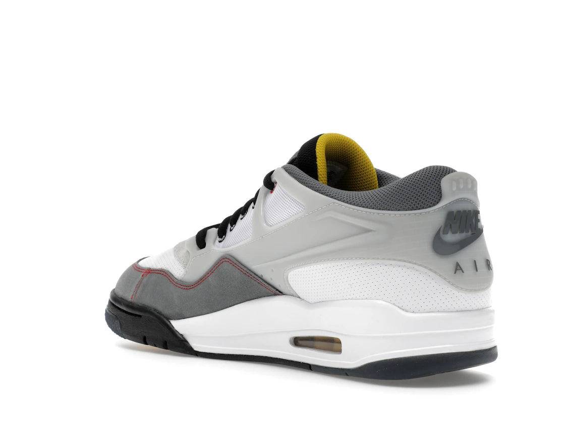 Jordan 4 RM Premium Weiß Schwarz Rauchgrau Feuerrot - vue secondaire B