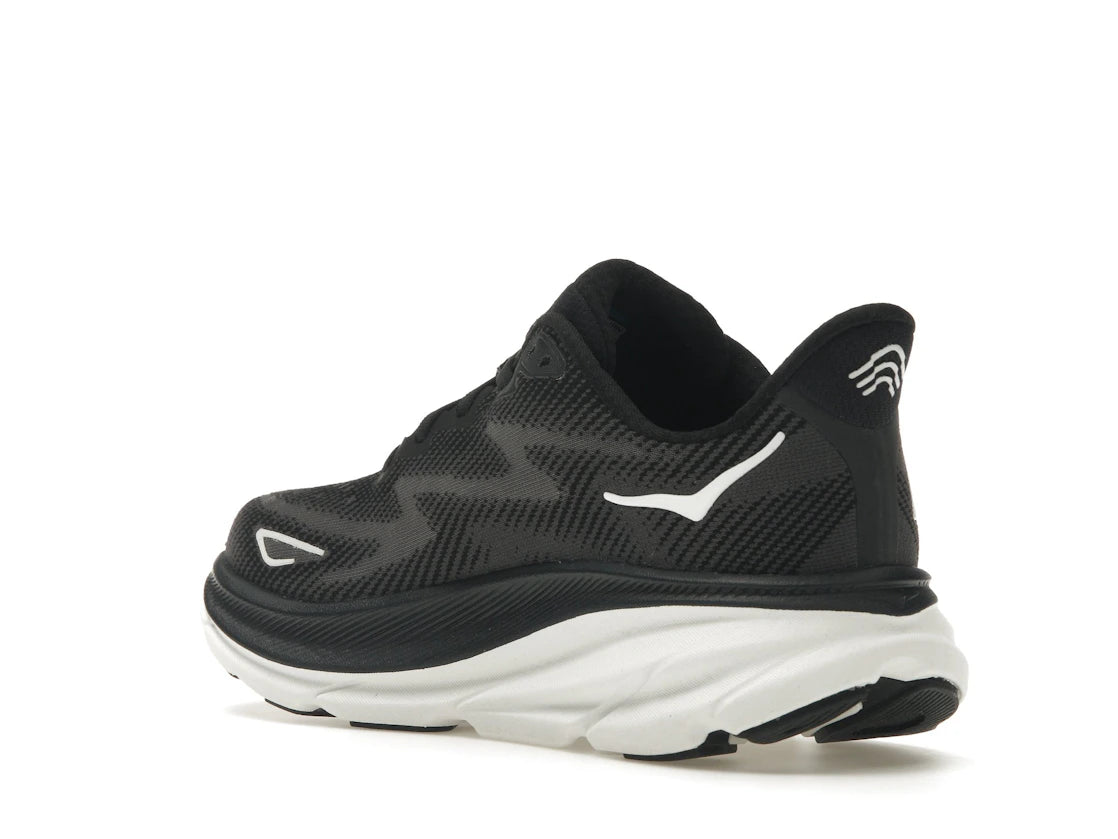 Hoka One One Clifton 9 Black White (Women's) - vue secondaire B