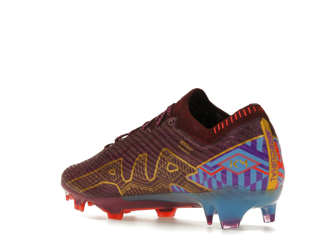Nike Zoom Mercurial Vapor 15 Elite KM FG Mbappe Dark Beetroot - vue secondaire B