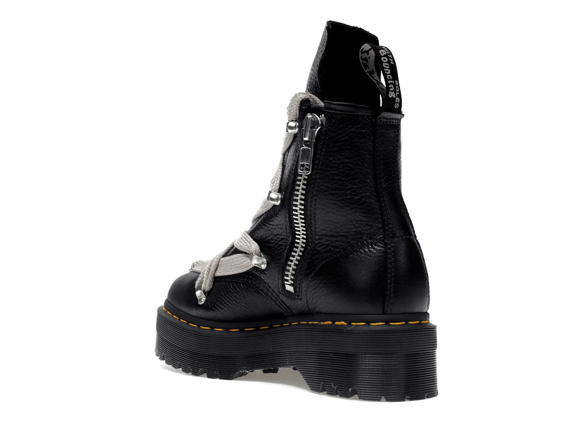 Dr. Martens 1460 Quad Leather Sole Pentagram Jumbo Lace Boot Rick Owens Black - vue secondaire B