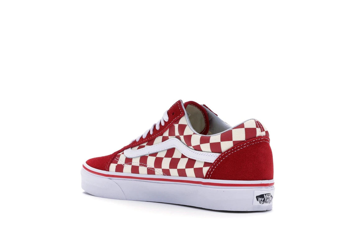 Vans Old Skool Checkerboard Racing Red - vue secondaire B