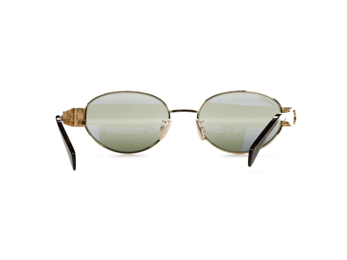 Celine Triomphe Metal 01 Sunglasses Gold/Green (4S235CMLB.35SG / CL40235U) - vue secondaire B