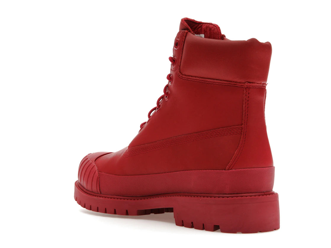 Timberland 6" Boot Premium Bee Line Rubber Toe WP Red Nubuck (Women's) - vue secondaire B