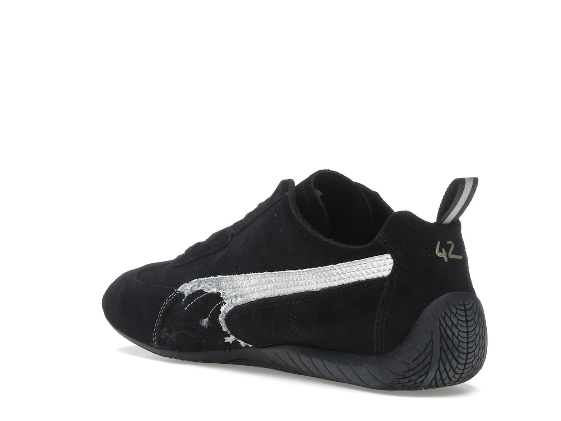 Balenciaga x Puma Speedcat Suede Distressed Black White - vue secondaire B