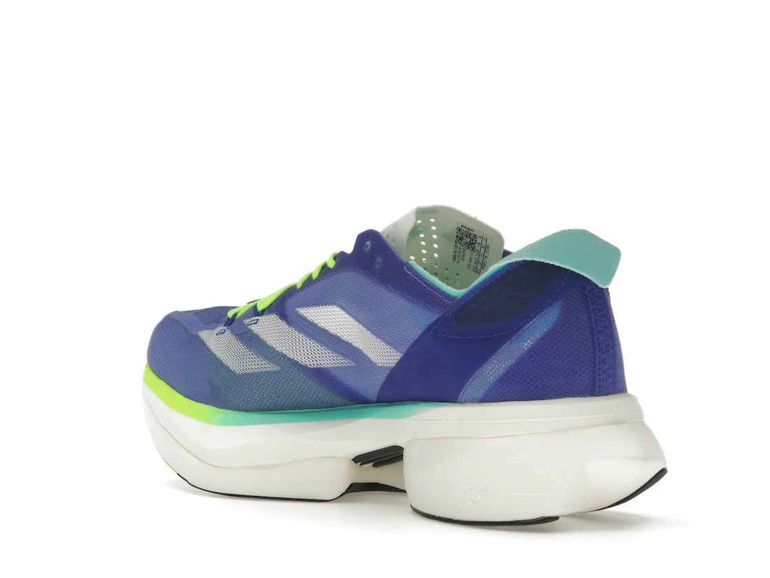 adidas Adizero Adios Pro 3 Cobalt Blue Zero Metalic Lucid Lemon - vue secondaire B
