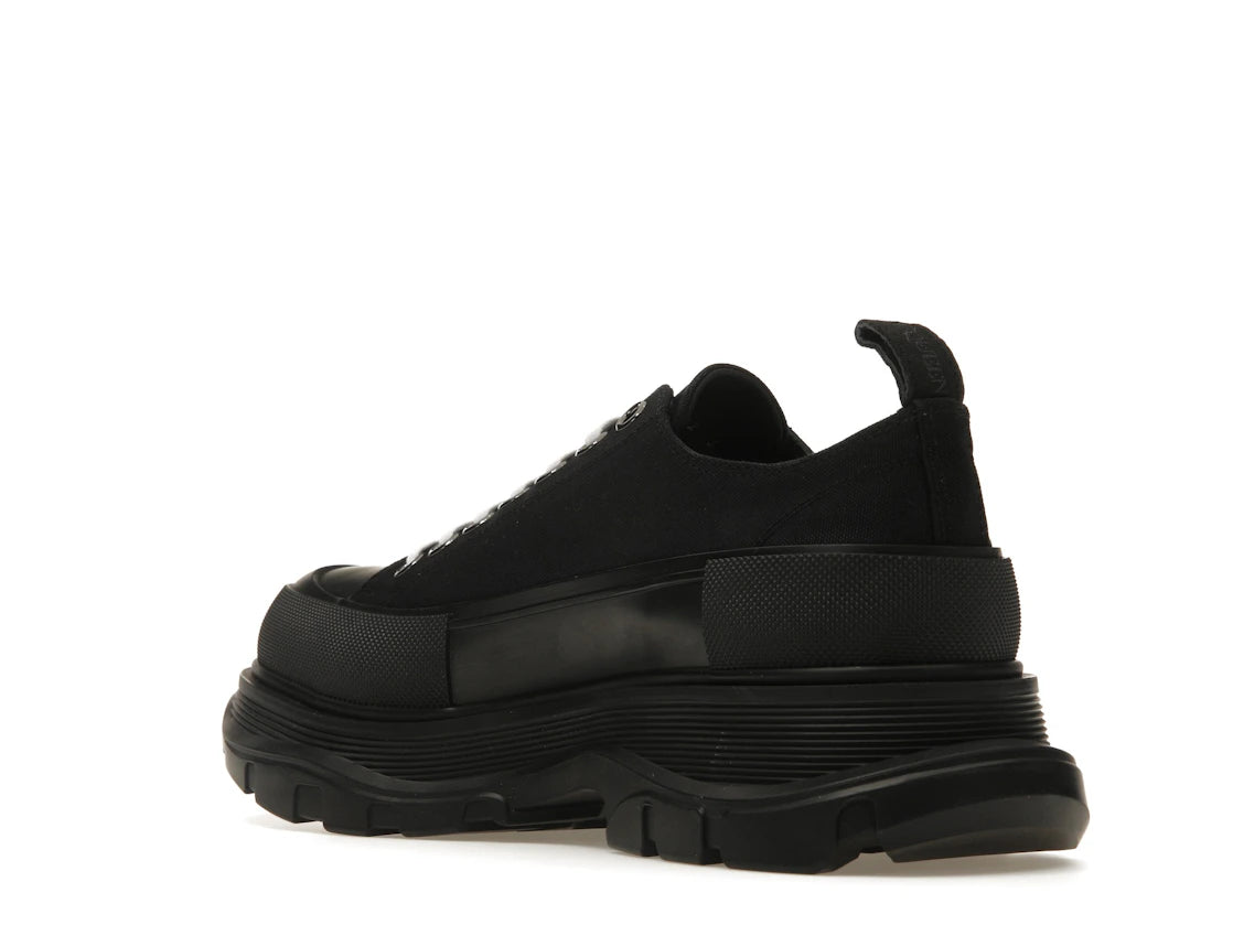Alexander McQueen Tread Slick Low Lace Up Triple Black - vue secondaire B
