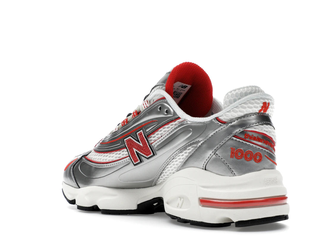 New Balance 1000 thisisneverthat Metallic Silver Red - vue secondaire B