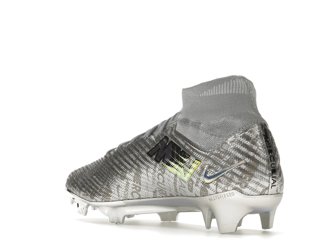 Nike Zoom Mercurial Superfly 9 Elite XXV SE FG Metallic Silver - vue secondaire B