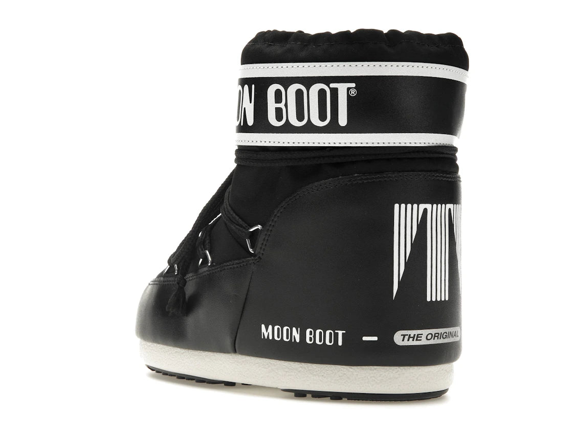 Moon Boot Icon Low Nylon Boot Black White - vue secondaire B